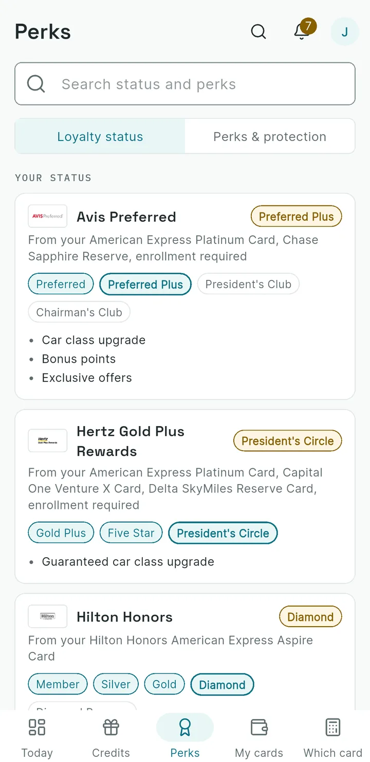 Mobile Loyalty Status tiers and fast-track rules